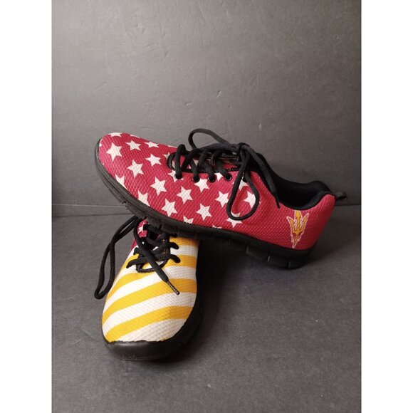 American Flag Full Stars ASU Arizona Sneaker Shoes Size Men 9.5 Women 11.5 - Picture 2 of 13